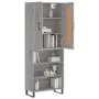 Aparador alto madera contrachapada gris sonoma 69,5x34x180 cm de vidaXL, Aparadores - Ref: Foro24-3200095, Precio: 130,74 €, ...