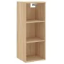 Aparador de madera contrachapada roble Sonoma 34,5x34x180 cm de vidaXL, Aparadores - Ref: Foro24-3189736, Precio: 95,18 €, De...