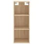 Aparador de madera contrachapada roble Sonoma 34,5x34x180 cm de vidaXL, Aparadores - Ref: Foro24-3189736, Precio: 95,18 €, De...