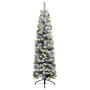 Slim Christmas tree with snow PVC green 150 cm by vidaXL, Christmas trees - Ref: Foro24-3077755, Price: 55,19 €, Discount: %