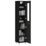 Black plywood sideboard 34.5x34x180 cm by vidaXL, Sideboards - Ref: Foro24-3199154, Price: 104,46 €, Discount: %