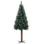 Schlanker Weihnachtsbaum aus Echtholz und grünem Schnee 210 cm von vidaXL, Weihnachtsbäume - Ref: Foro24-3077764, Preis: 80,1...