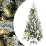 Weihnachtsbaum mit Schnee, LED-Lichtern und Tannenzapfen aus PVC und PE 225 cm von vidaXL, Weihnachtsbäume - Ref: Foro24-3094...