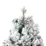 Weihnachtsbaum mit Schnee, LED-Lichtern und Tannenzapfen aus PVC und PE 225 cm von vidaXL, Weihnachtsbäume - Ref: Foro24-3094...