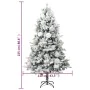 Weihnachtsbaum mit Schnee, LED-Lichtern und Tannenzapfen aus PVC und PE 225 cm von vidaXL, Weihnachtsbäume - Ref: Foro24-3094...