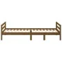 Solid pine wood bed frame honey brown 90x200 cm by vidaXL, Beds and slatted bases - Ref: Foro24-821627, Price: 104,52 €, Disc...