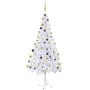 Künstlicher Weihnachtsbaum mit Lichtern und Kugeln 620 Zweige 180 cm von vidaXL, Weihnachtsbäume - Ref: Foro24-3077494, Preis...