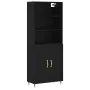 Tall black plywood sideboard 69.5x34x180 cm by vidaXL, Sideboards - Ref: Foro24-3189230, Price: 141,05 €, Discount: %