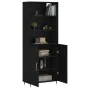 Tall black plywood sideboard 69.5x34x180 cm by vidaXL, Sideboards - Ref: Foro24-3189230, Price: 141,05 €, Discount: %