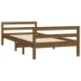 Honey brown solid pine wood bed frame 80x200 cm by vidaXL, Beds and slatted bases - Ref: Foro24-821632, Price: 125,24 €, Disc...