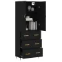 Tall black plywood sideboard 69.5x34x180 cm by vidaXL, Sideboards - Ref: Foro24-3195828, Price: 157,17 €, Discount: %