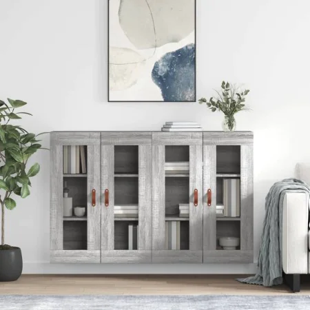 Wall cabinets 2 pcs Sonoma gray engineered wood by vidaXL, Sideboards - Ref: Foro24-3197919, Price: 166,04 €, Discount: %