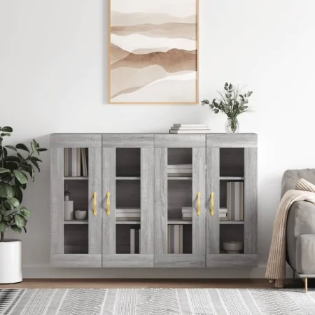 Wall cabinets 2 pcs Sonoma gray engineered wood by vidaXL, Sideboards - Ref: Foro24-3197927, Price: 179,95 €, Discount: %