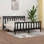 Black Super King solid wood bed frame 180x200 cm by vidaXL, Beds and slatted bases - Ref: Foro24-3107047, Price: 200,00 €, Di...