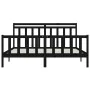 Black Super King solid wood bed frame 180x200 cm by vidaXL, Beds and slatted bases - Ref: Foro24-3107047, Price: 200,00 €, Di...