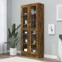 Vitrine aus geräuchertem Eichensperrholz, 82,5 x 30,5 x 185,5 cm von vidaXL, Bücherregale und Regale - Ref: Foro24-815621, Pr...