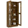 Vitrine aus geräuchertem Eichensperrholz, 82,5 x 30,5 x 185,5 cm von vidaXL, Bücherregale und Regale - Ref: Foro24-815621, Pr...