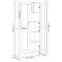 Vitrine aus geräuchertem Eichensperrholz, 82,5 x 30,5 x 185,5 cm von vidaXL, Bücherregale und Regale - Ref: Foro24-815621, Pr...